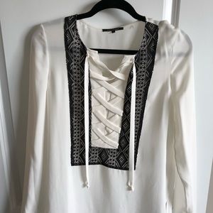 Kobi Halperin 100% silk blouse with lace detail